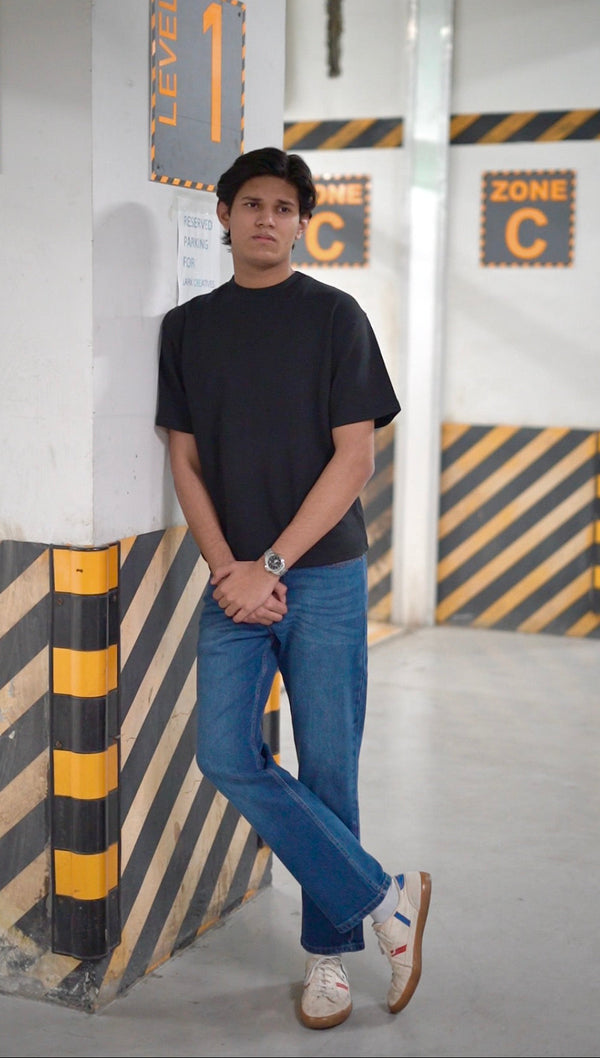 INTERLOCK HEAVYWEIGHT TEE-BLACK