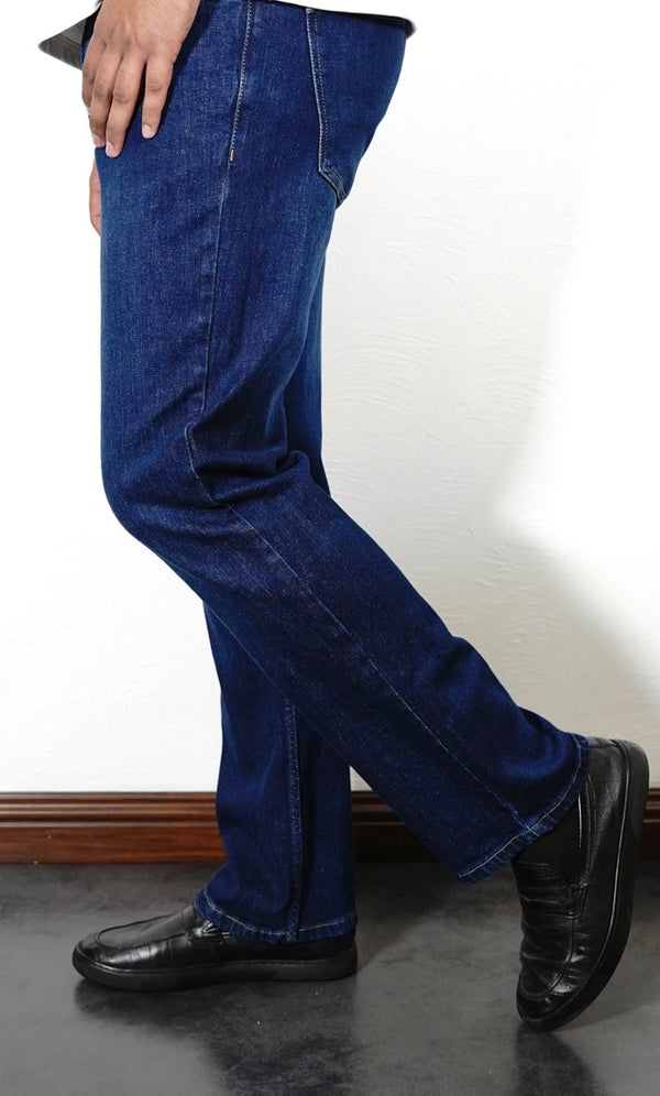 STRAIGHT FIT JEANS-DARK BLUE