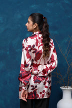 CRIMSON BLOOM LONG SHIRT