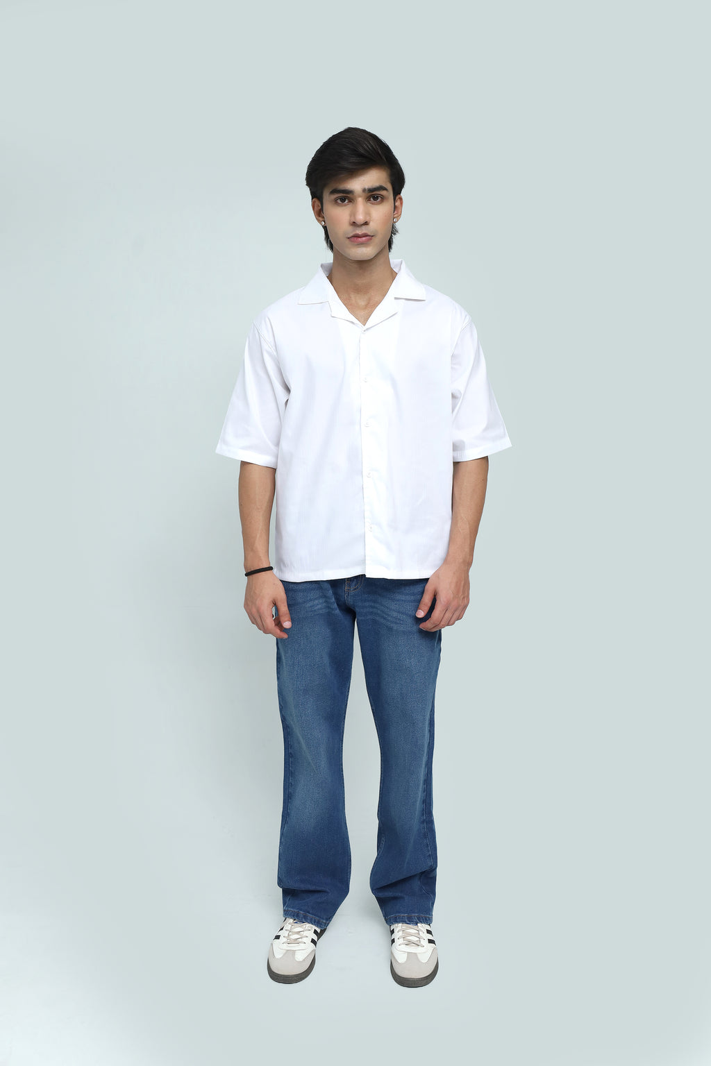 TEXTURED RESORT COLLAR SHIRT