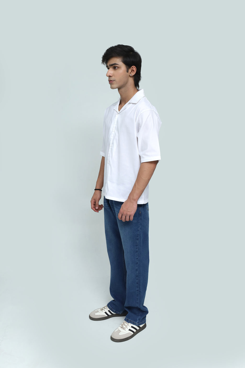 TEXTURED RESORT COLLAR SHIRT