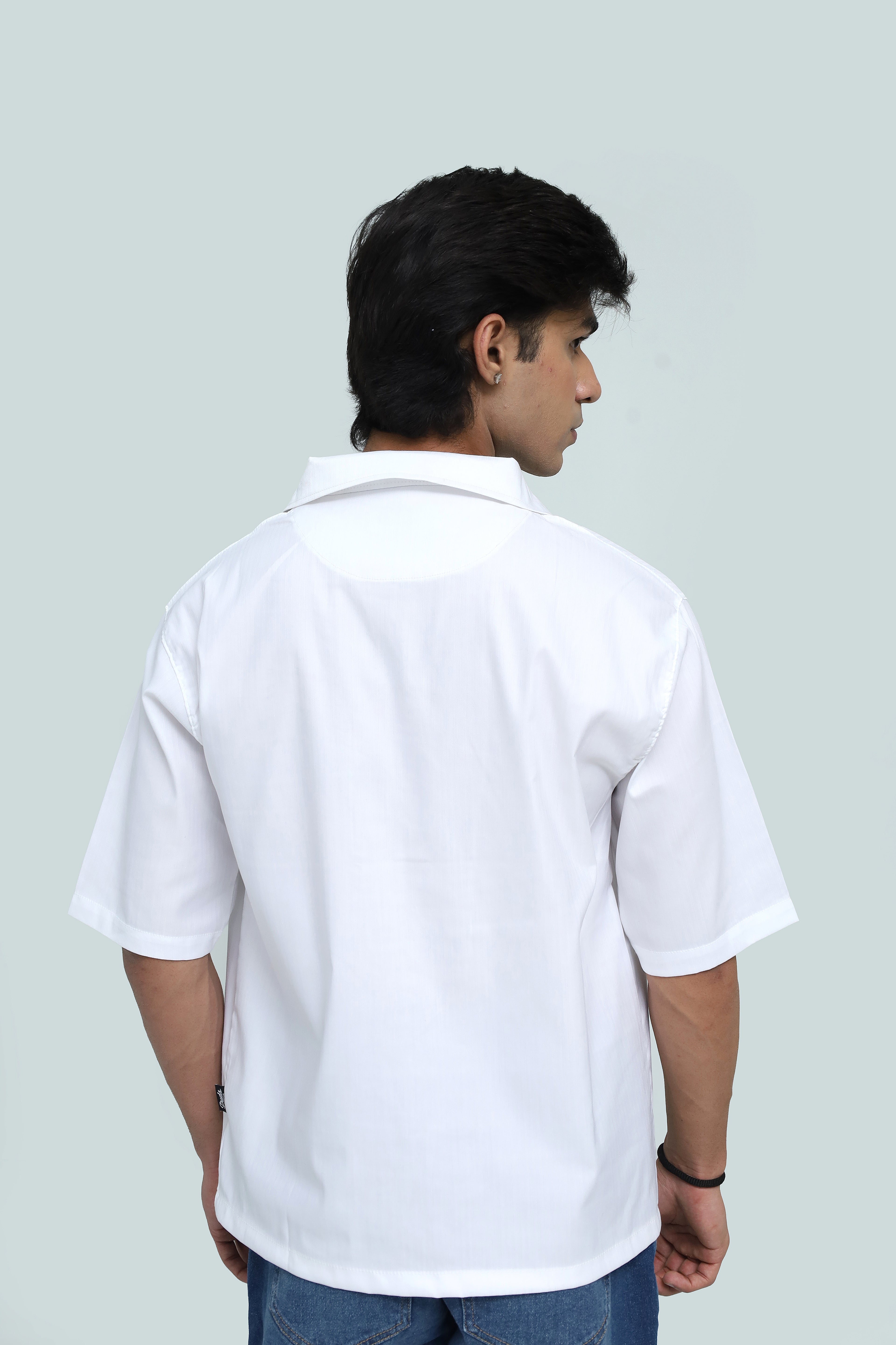 TEXTURED RESORT COLLAR SHIRT