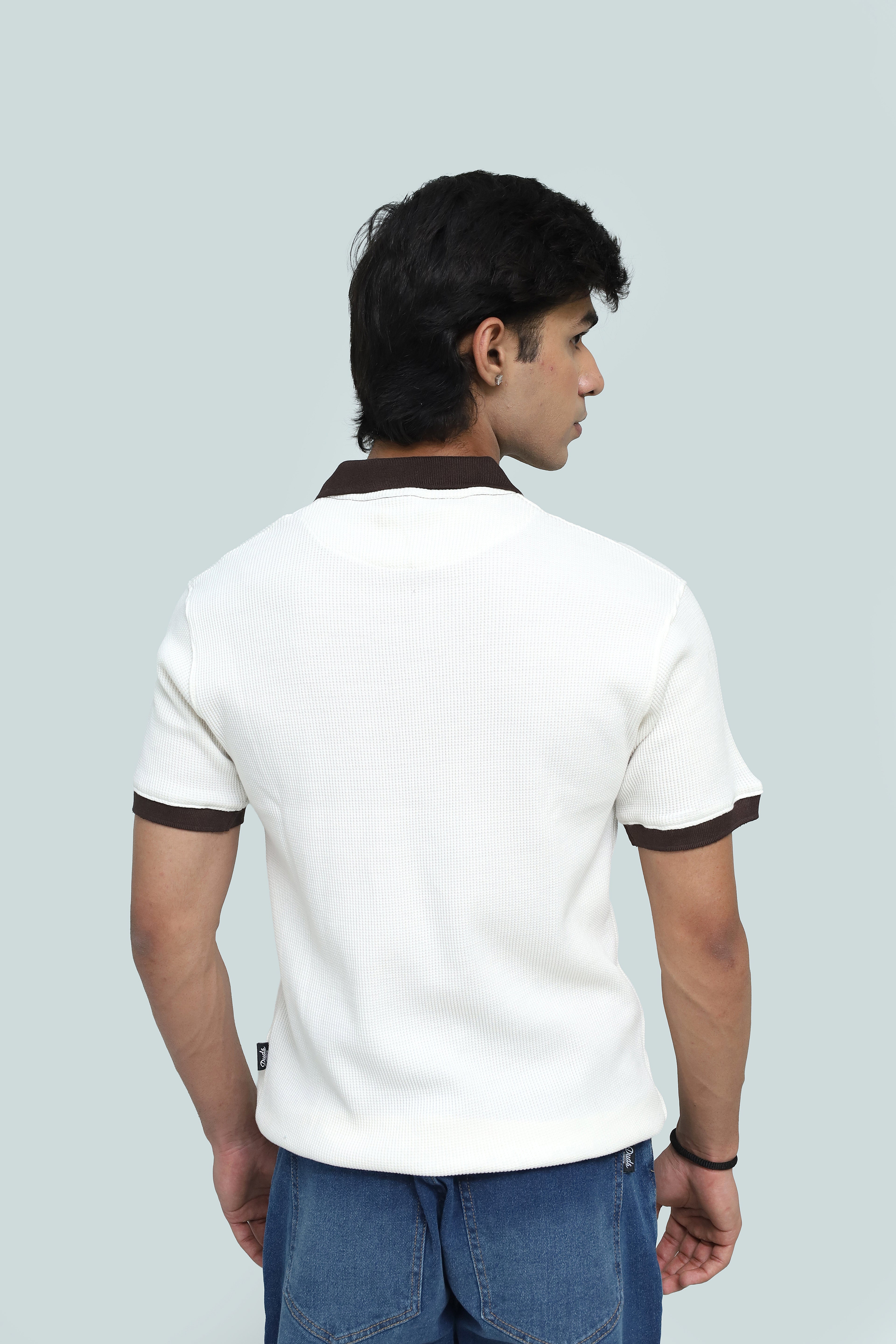 WAFFLE TIPPED POLO
