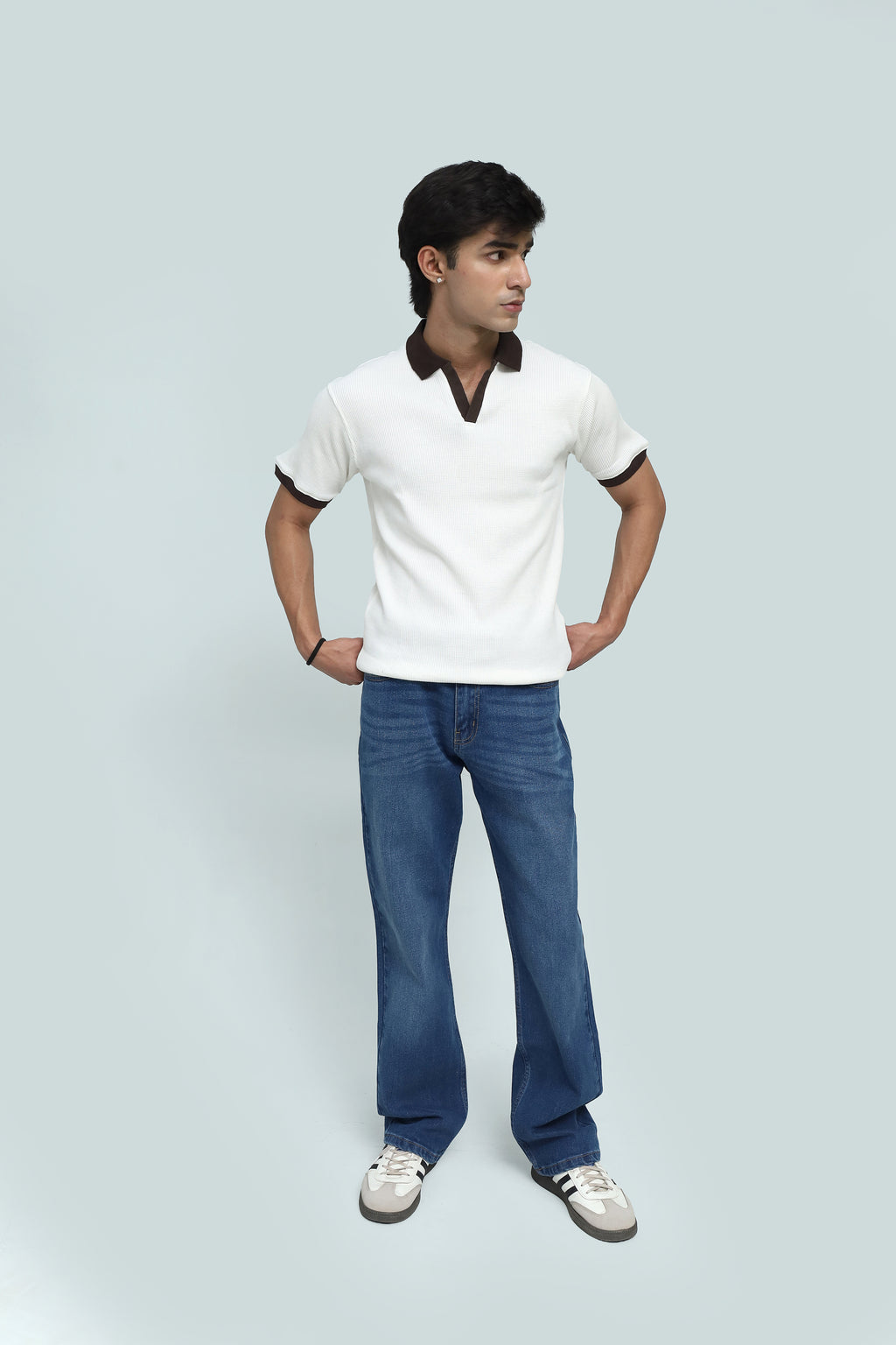 WAFFLE TIPPED POLO