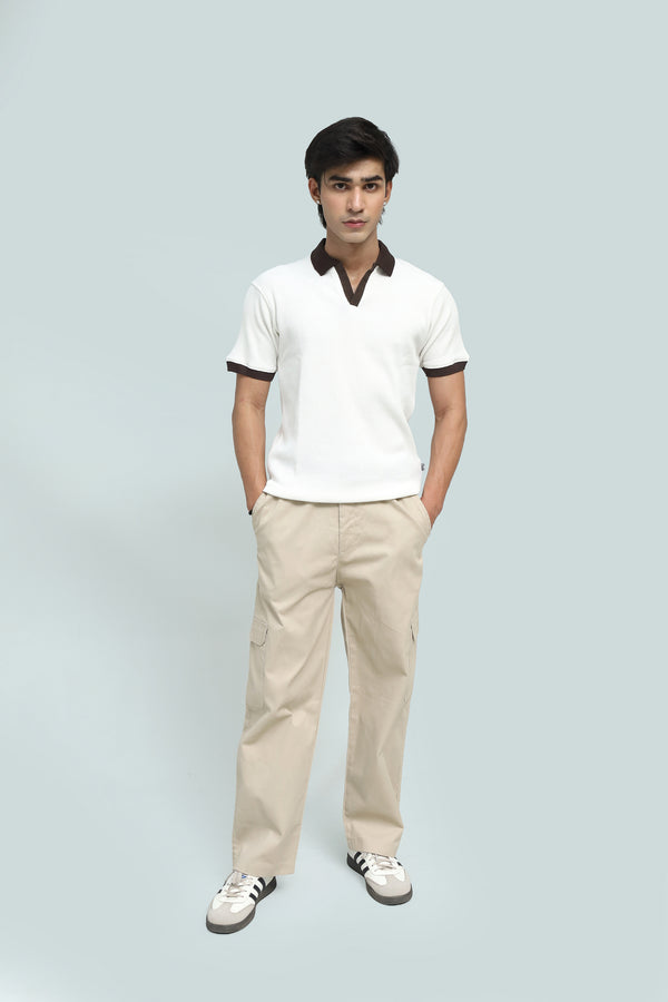 WAFFLE TIPPED POLO