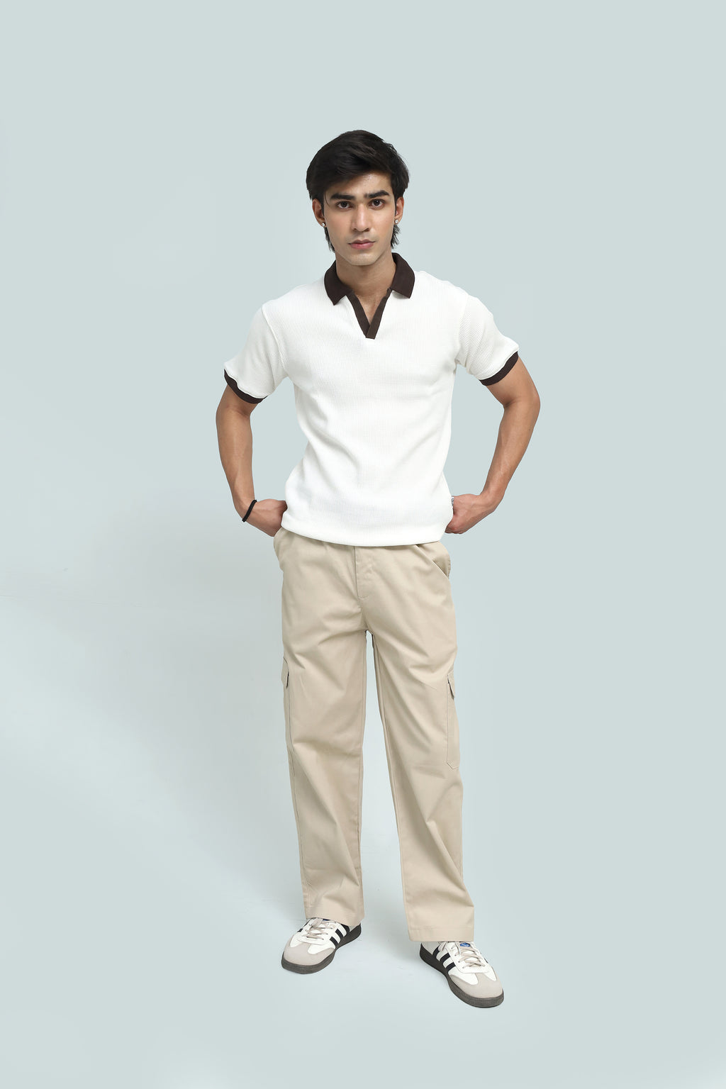WAFFLE TIPPED POLO