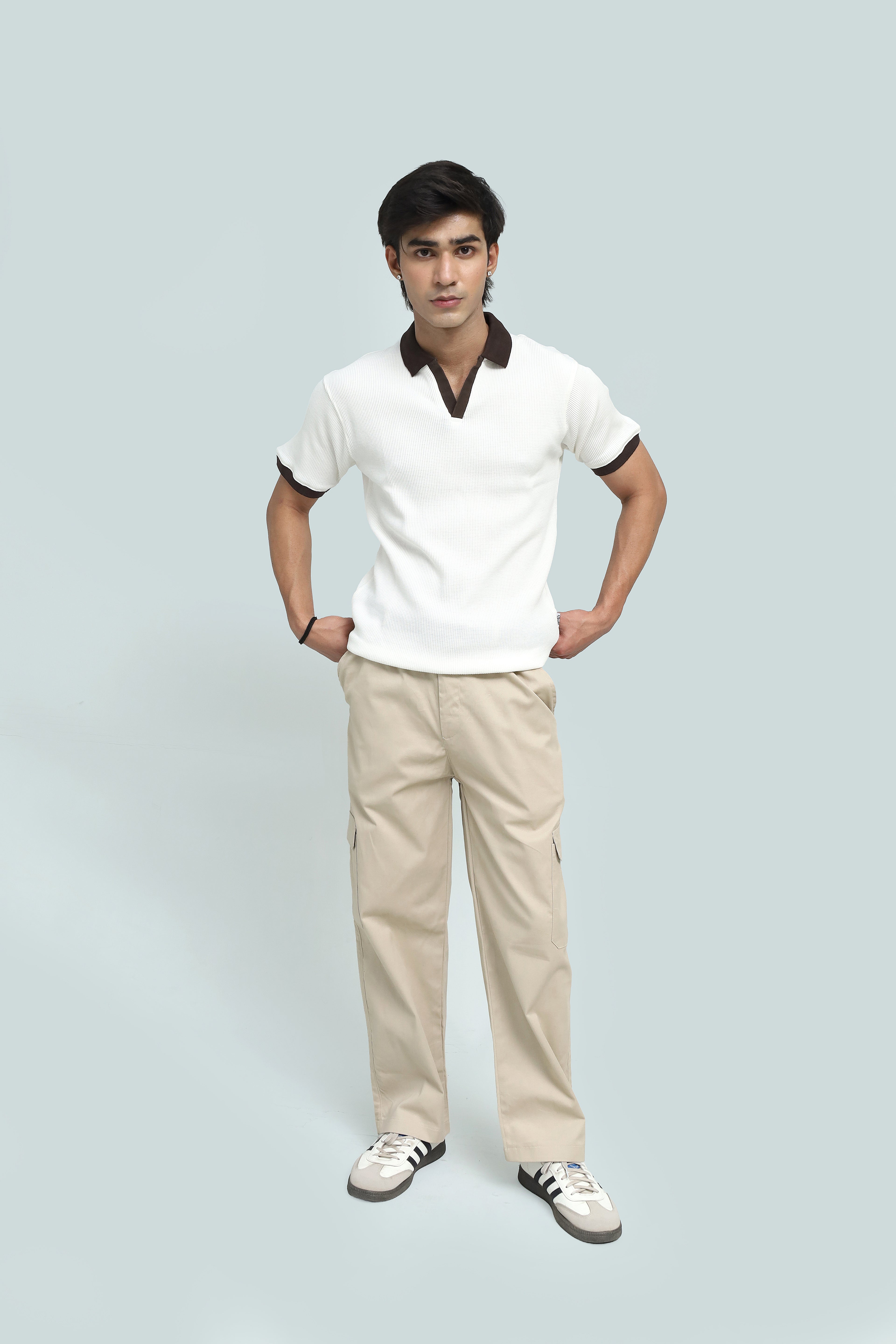WAFFLE TIPPED POLO
