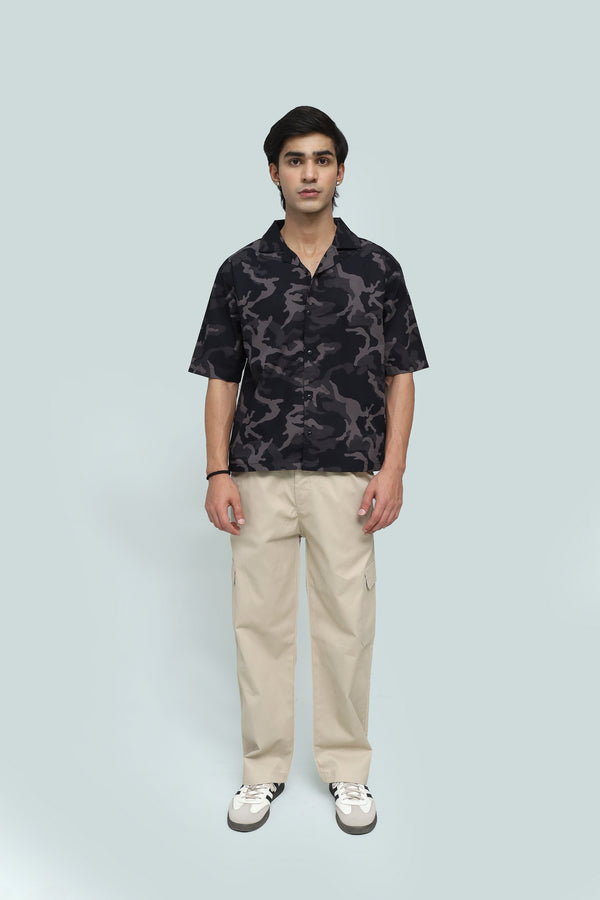 CAMO RESORT COLLAR SHIRT
