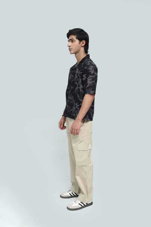 CAMO RESORT COLLAR SHIRT