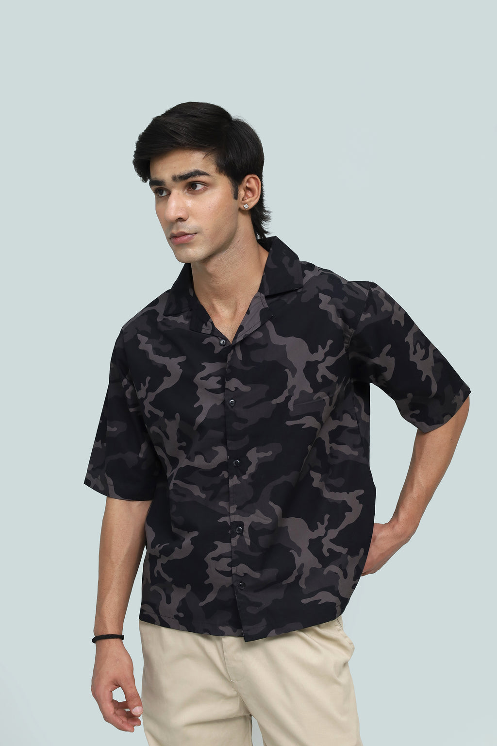 CAMO RESORT COLLAR SHIRT