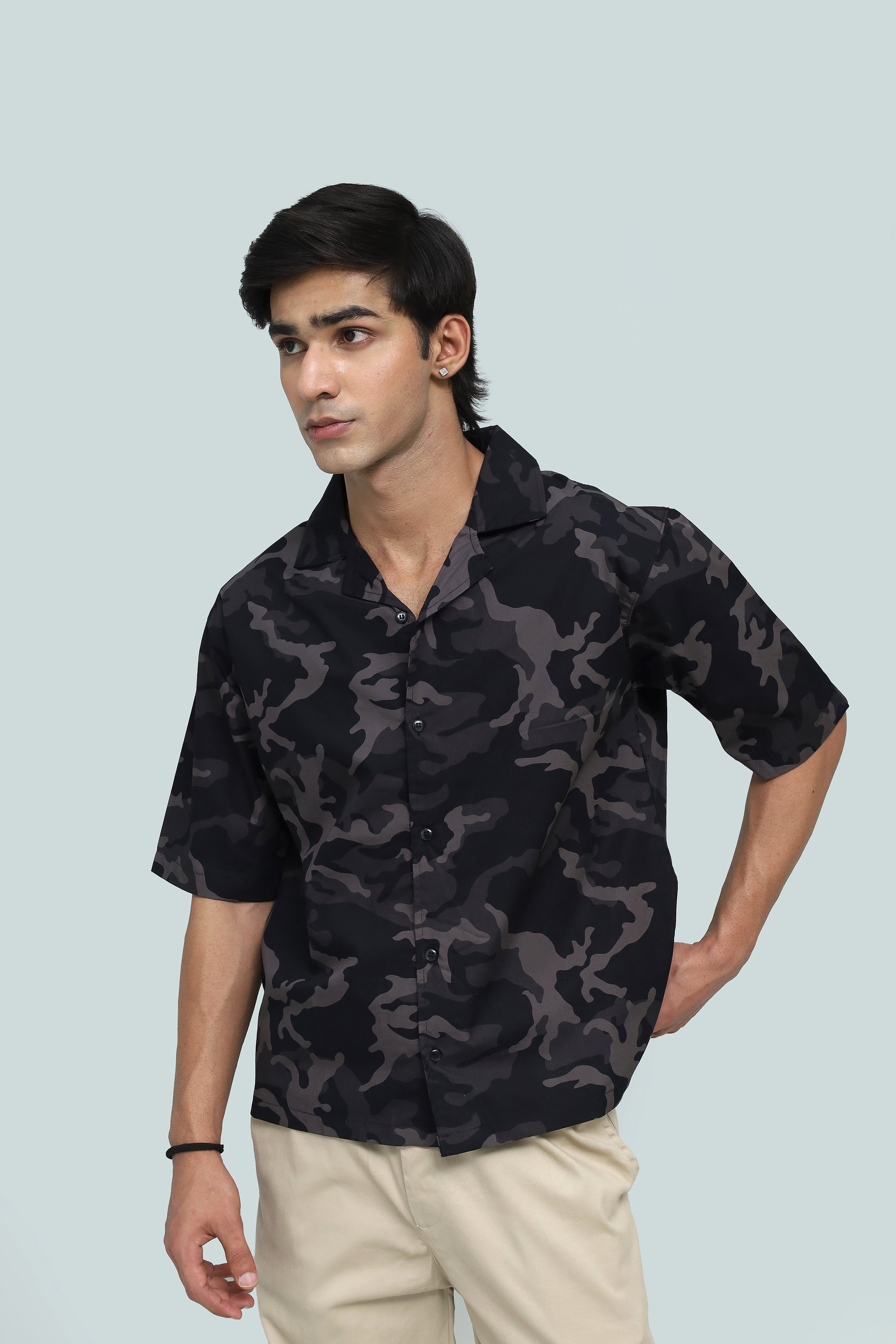 CAMO RESORT COLLAR SHIRT