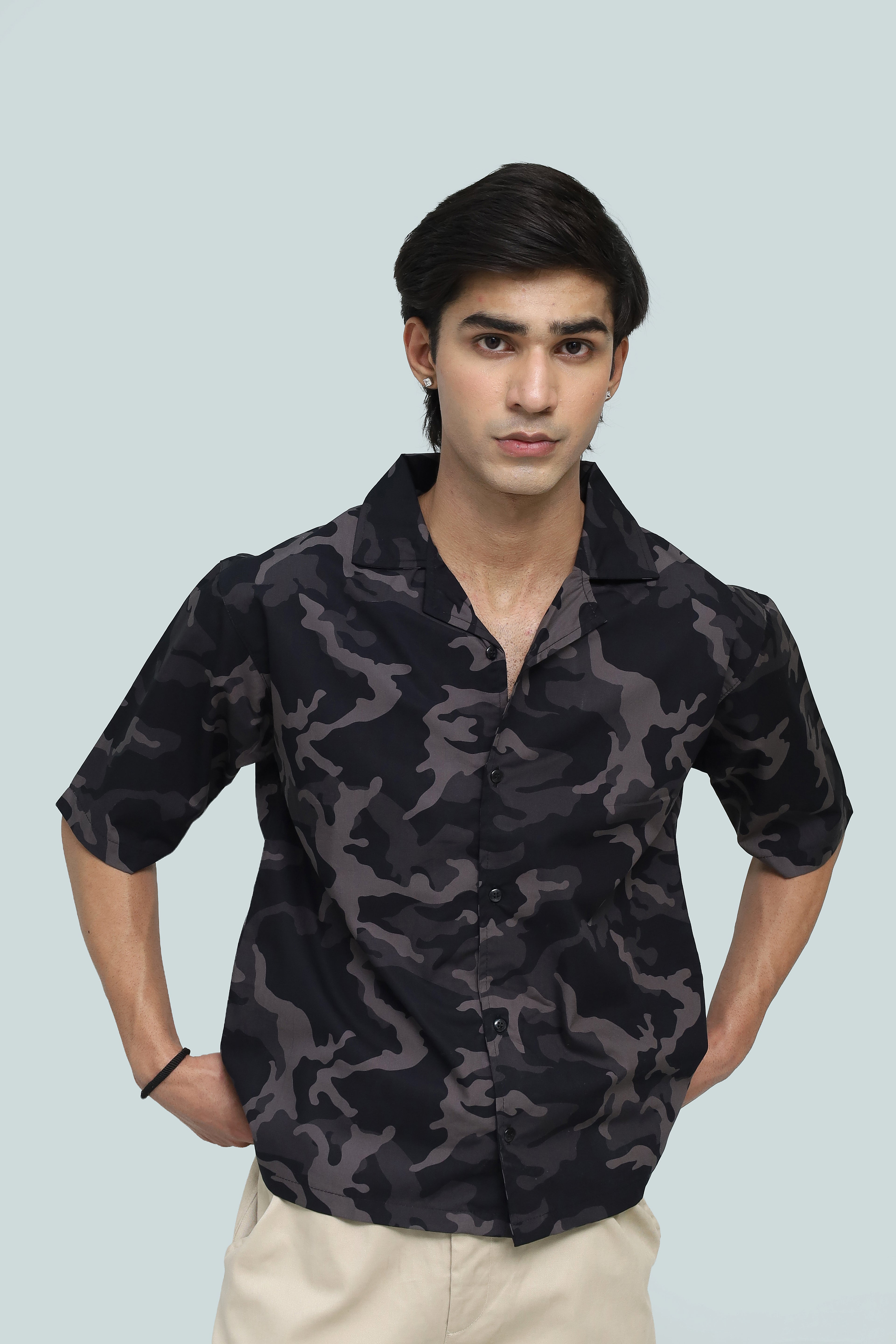 CAMO RESORT COLLAR SHIRT