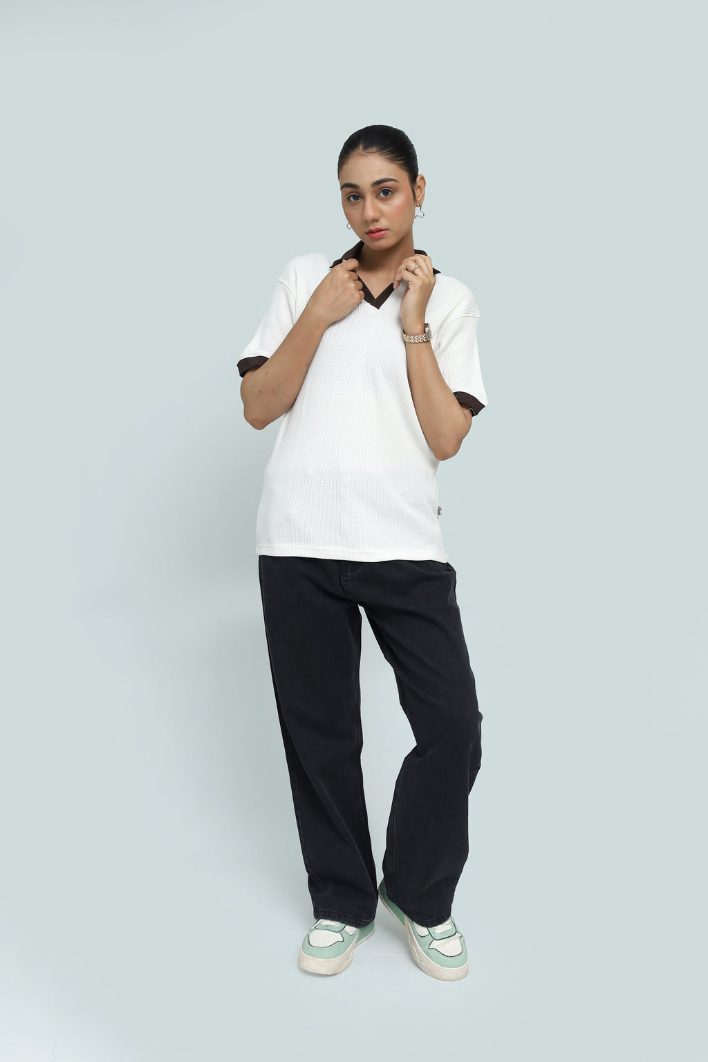 WAFFLE TIPPED POLO