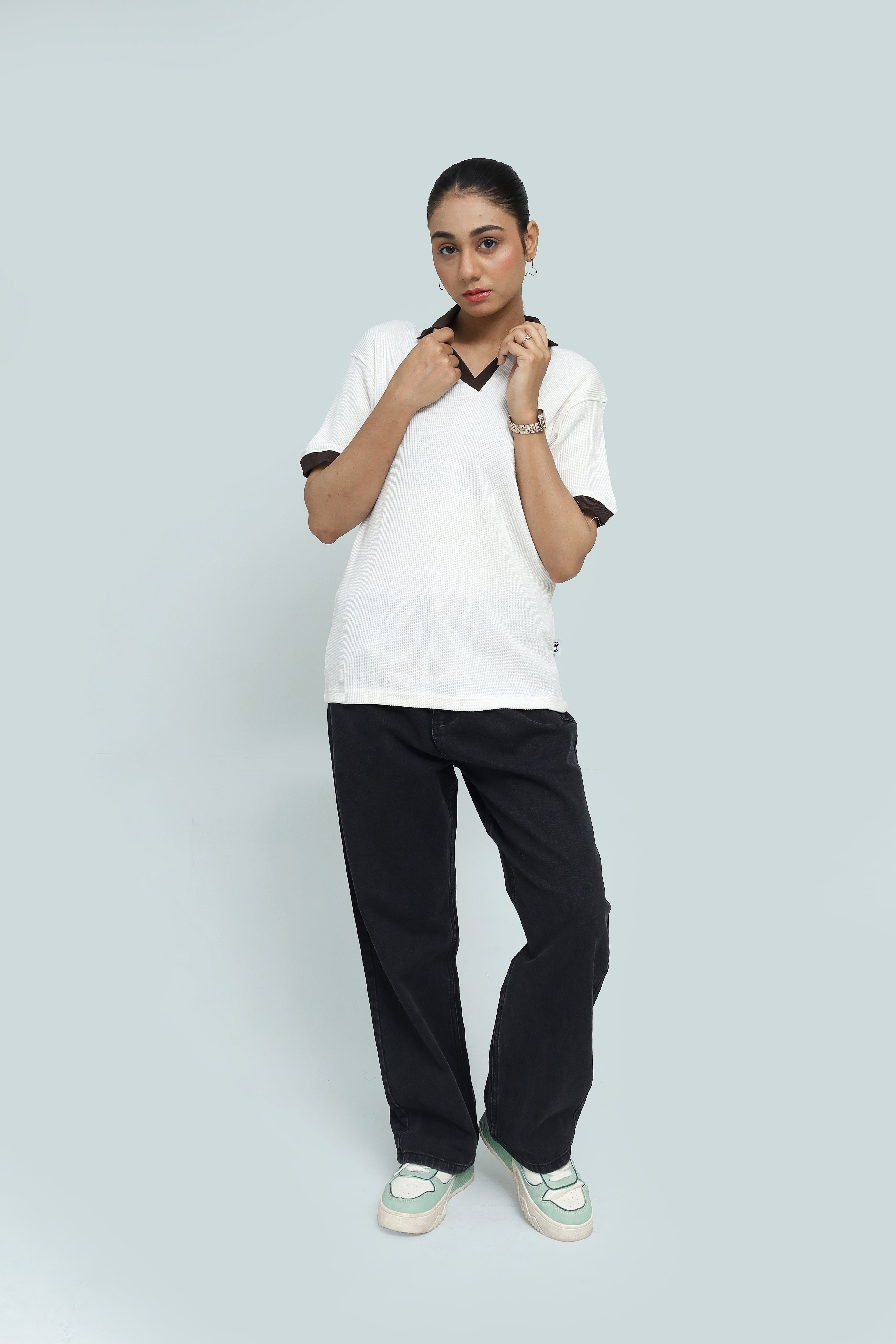 WAFFLE TIPPED POLO
