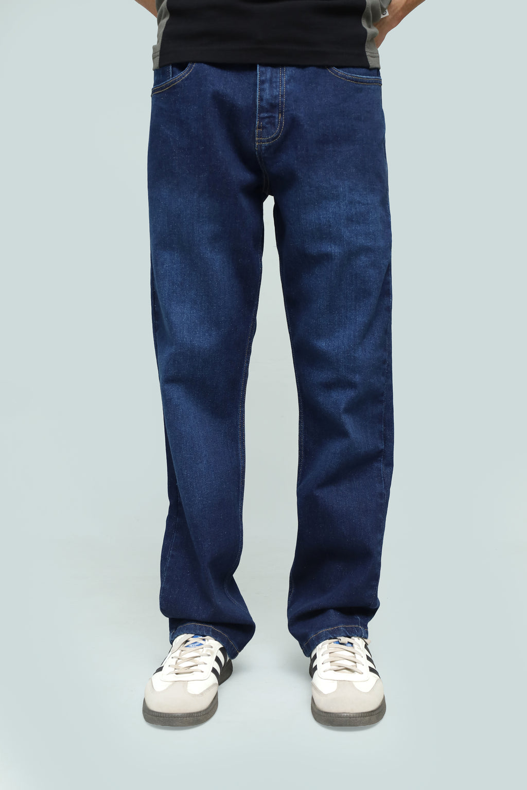 INDIGO STRAIGHT FIT JEANS