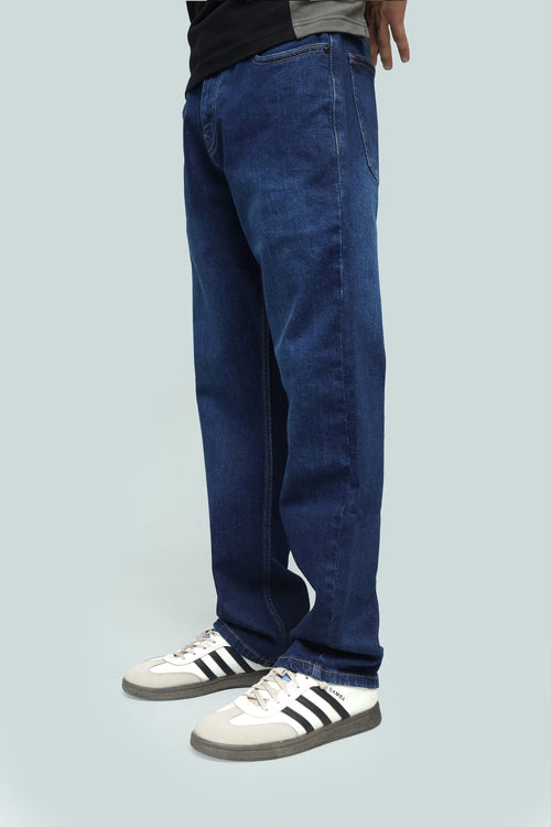 INDIGO STRAIGHT FIT JEANS
