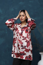 CRIMSON BLOOM SHIRT