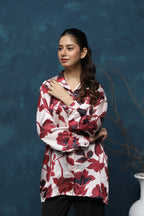CRIMSON BLOOM SHIRT