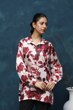 CRIMSON BLOOM SHIRT