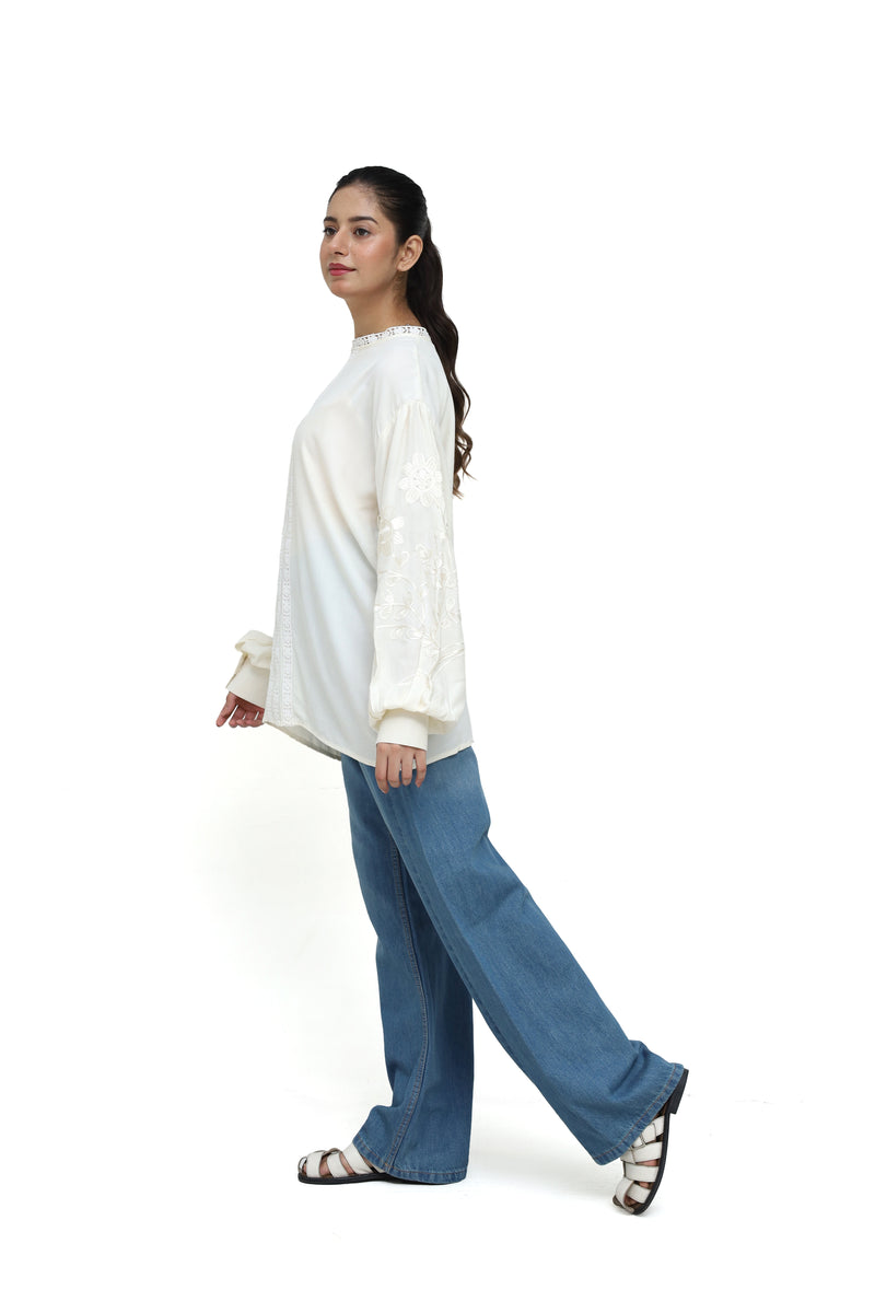FLORAL EMBROIDED SHIRT