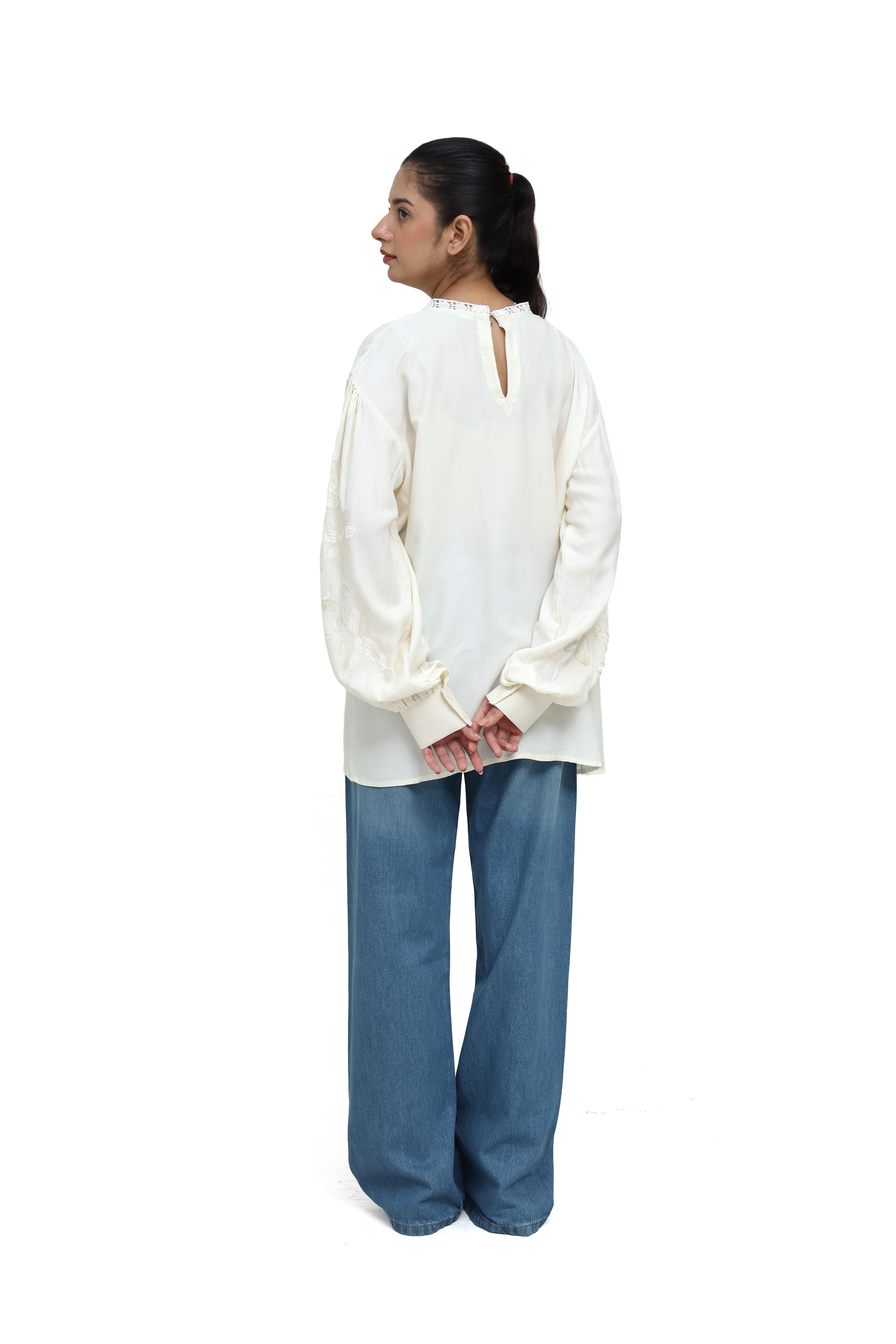 FLORAL EMBROIDED SHIRT